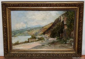 Arte: GUILLEM ROCA SANPERE (Terrassa, 1860 - Madrid, 1939) OLEO TELA. PAISAJE DE VIENA